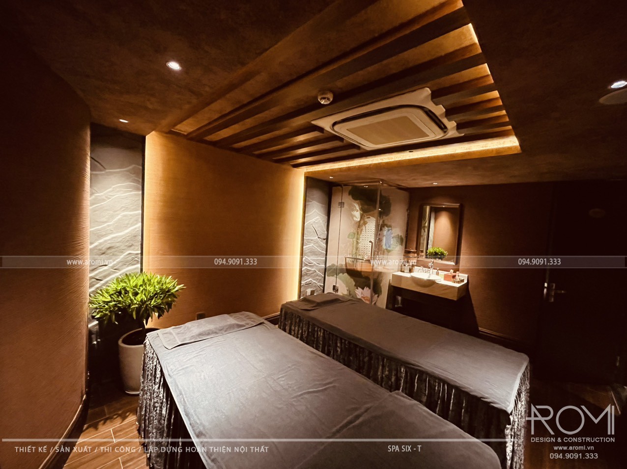 thiết kế thi công spa phong cách chiết trung