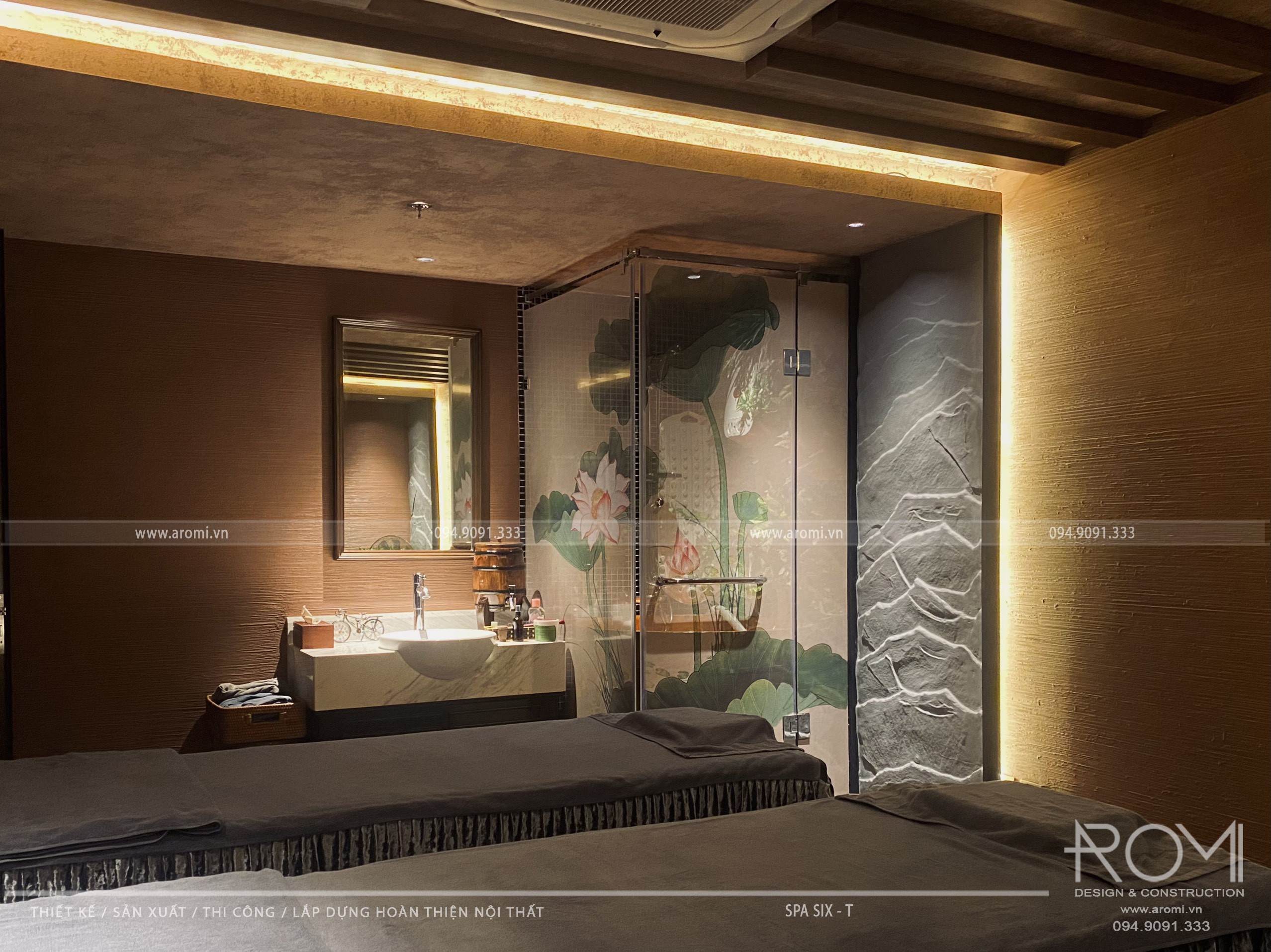 thiết kế thi công spa phong cách chiết trung