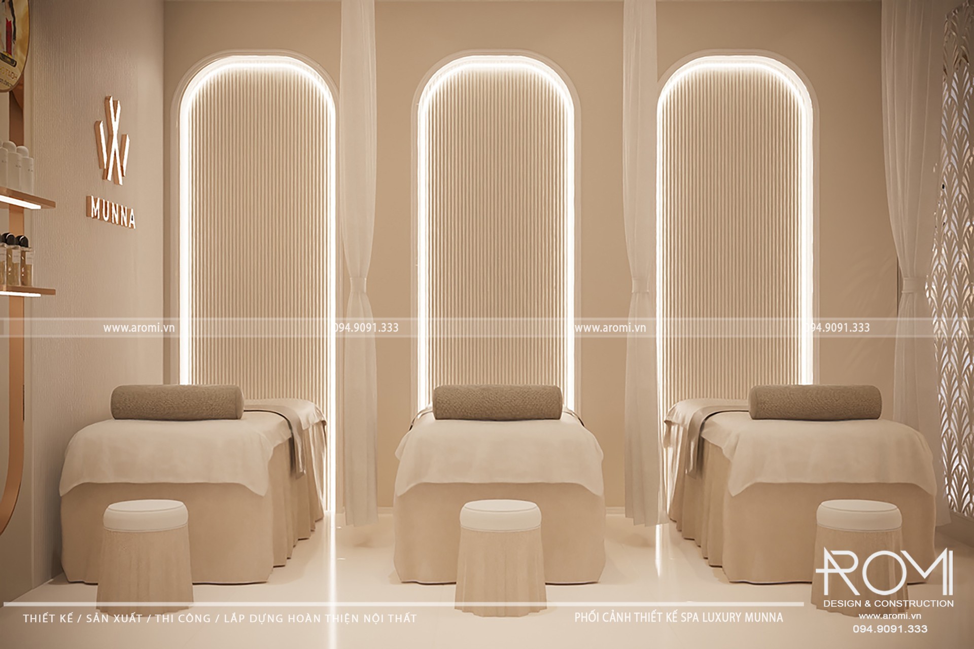 mẫu thiết kế nội thất spa đẹp phong cách tối giản minimalism