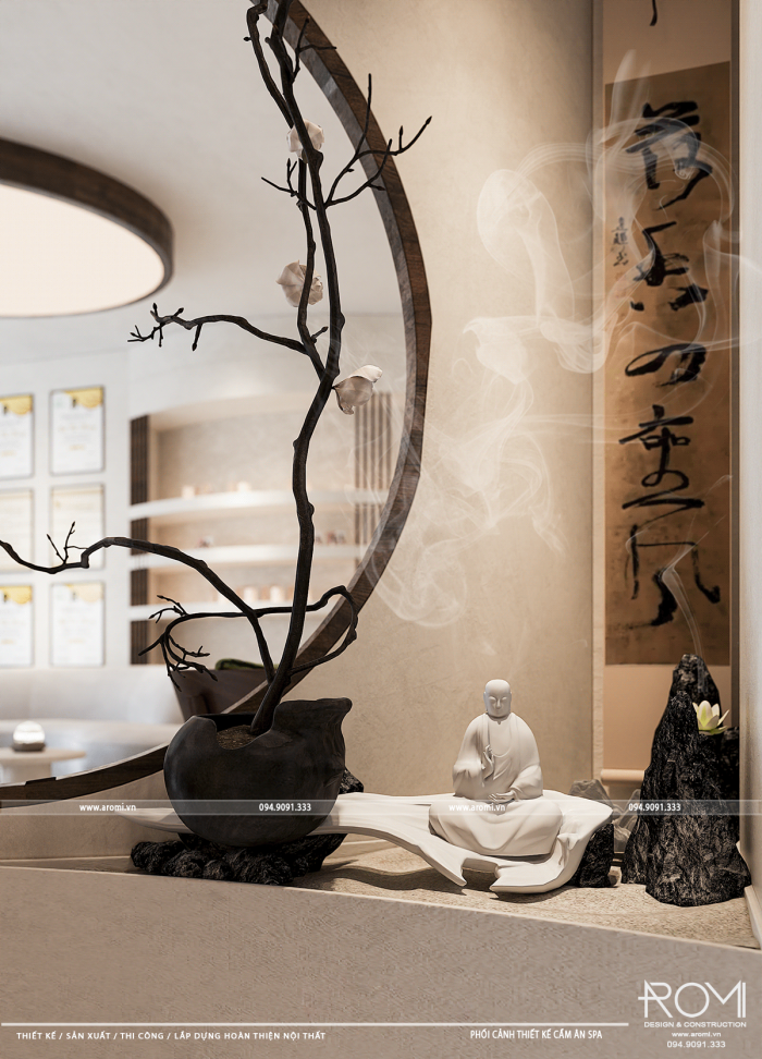 thiết kế spa gội đầu dưỡng sinh đông y